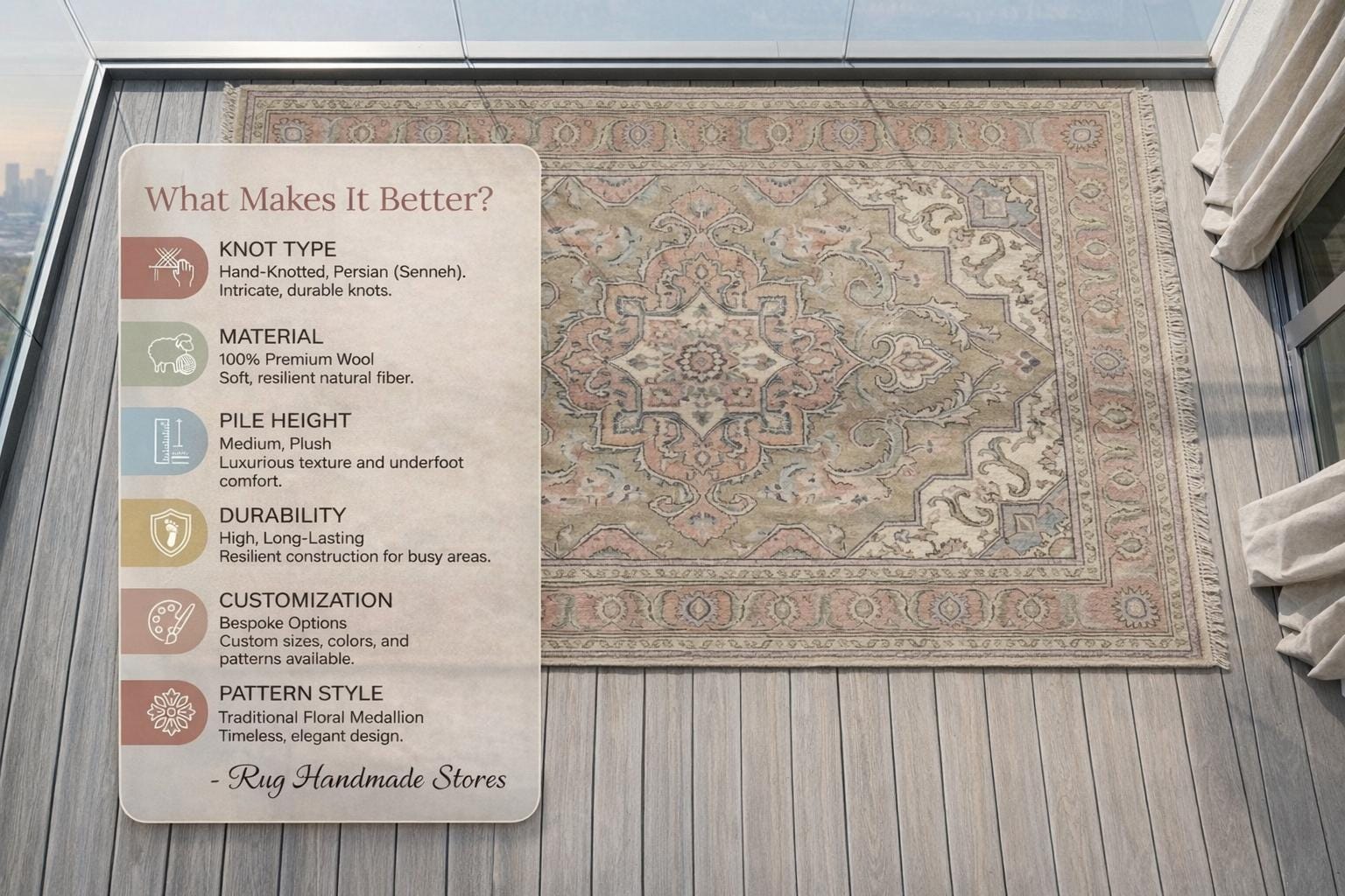 Handmade Vintage Style Rug, Floral Persian Area Rug, Soft Pastel Wool Rug, Boho Traditional Carpet, Neutral Beige Pink Living Room Rug .