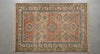 Vintage Turkish Oushak Wool Rug, Peach Blue Distressed Oriental Carpet (8x10)