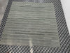 Handwoven Wool Rug, Grey White Dotted Texture, Modern Scandinavian Carpet