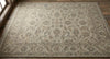 Hand Knotted Wool Rug, Persian Floral Area Carpet, Neutral Beige Living Room