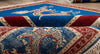 Handmade Wool Chinese Dragon Rug, Oriental Blue Red Area Carpet