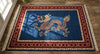 Handmade Wool Chinese Dragon Rug, Oriental Blue Red Area Carpet