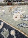 Hand-Knotted Wool Woodland Animal Rug, Deer Bird Nature Nursery Carpet