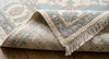 Hand Knotted Wool Rug, Pastel Floral Medallion, Turkish Boho Carpet, Beige Blue Living Room