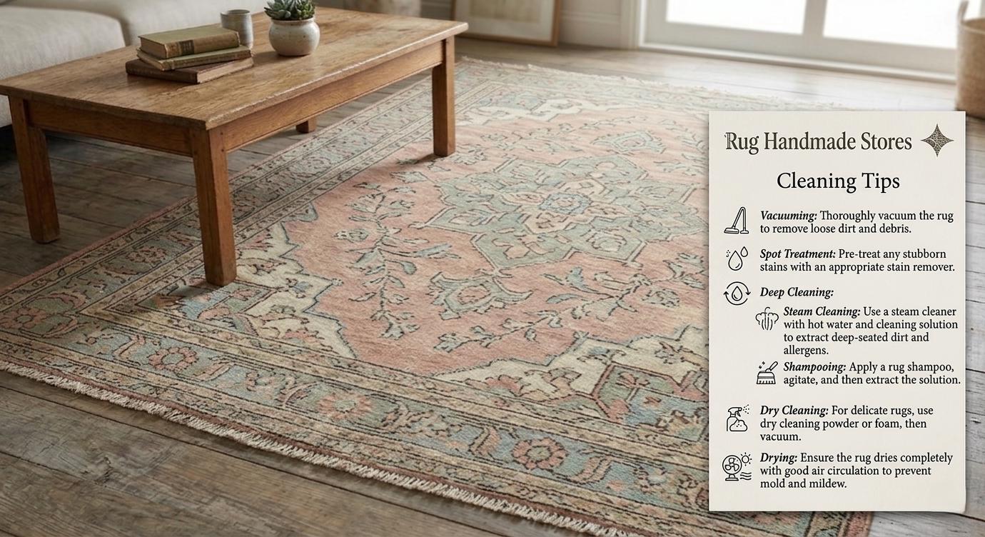Handmade Vintage Style Rug, Floral Persian Area Rug, Soft Pastel Wool Rug, Boho Traditional Carpet, Neutral Beige Pink Living Room Rug .