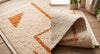 Handmade Chunky Wool Rug, Geometric Cream Area Carpet, Textured Boho Living Room Décor
