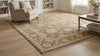 Hand Knotted Wool Rug, Neutral Floral Oushak Style Carpet, Beige Brown Area Rug