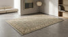 Hand-Knotted Wool Rug, Sage Green Floral Oriental Carpet, Traditional Living Room Decor