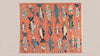 Hand-Knotted Wool Fish Rug, Coral Pink Scandinavian Marine Carpet
