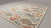 Hand-Knotted Wool Fish Rug, Ocean Coral Nautical Beach House Decor Carpet