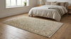 Hand-Knotted Wool Rug, Sage Green Floral Oriental Carpet, Traditional Living Room Decor