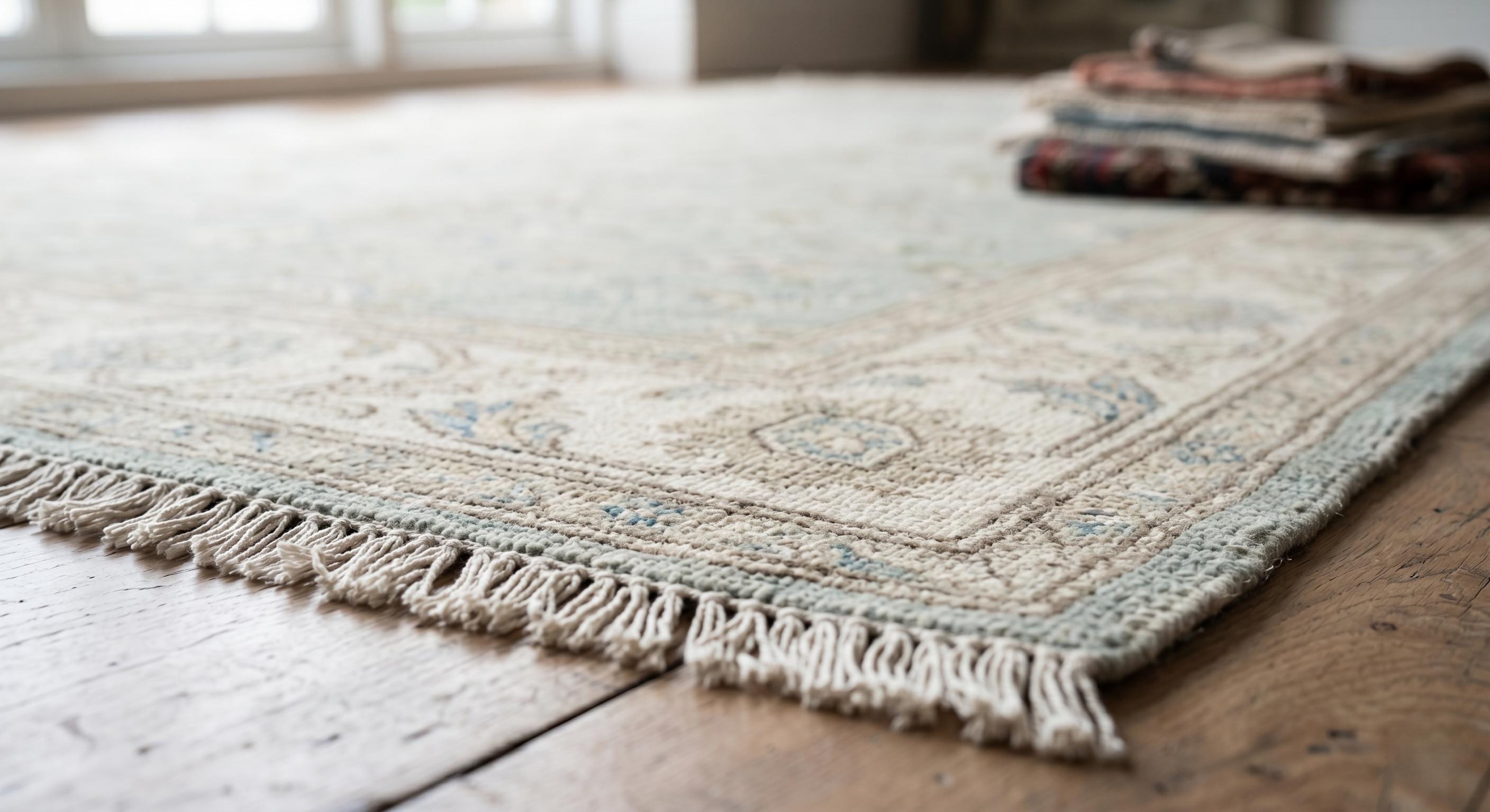 Hand Knotted Oushak Rug, Sage Green Floral Wool Carpet, Turkish Style Area Rug
