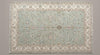 Hand Knotted Oushak Rug, Sage Green Floral Wool Carpet, Turkish Style Area Rug