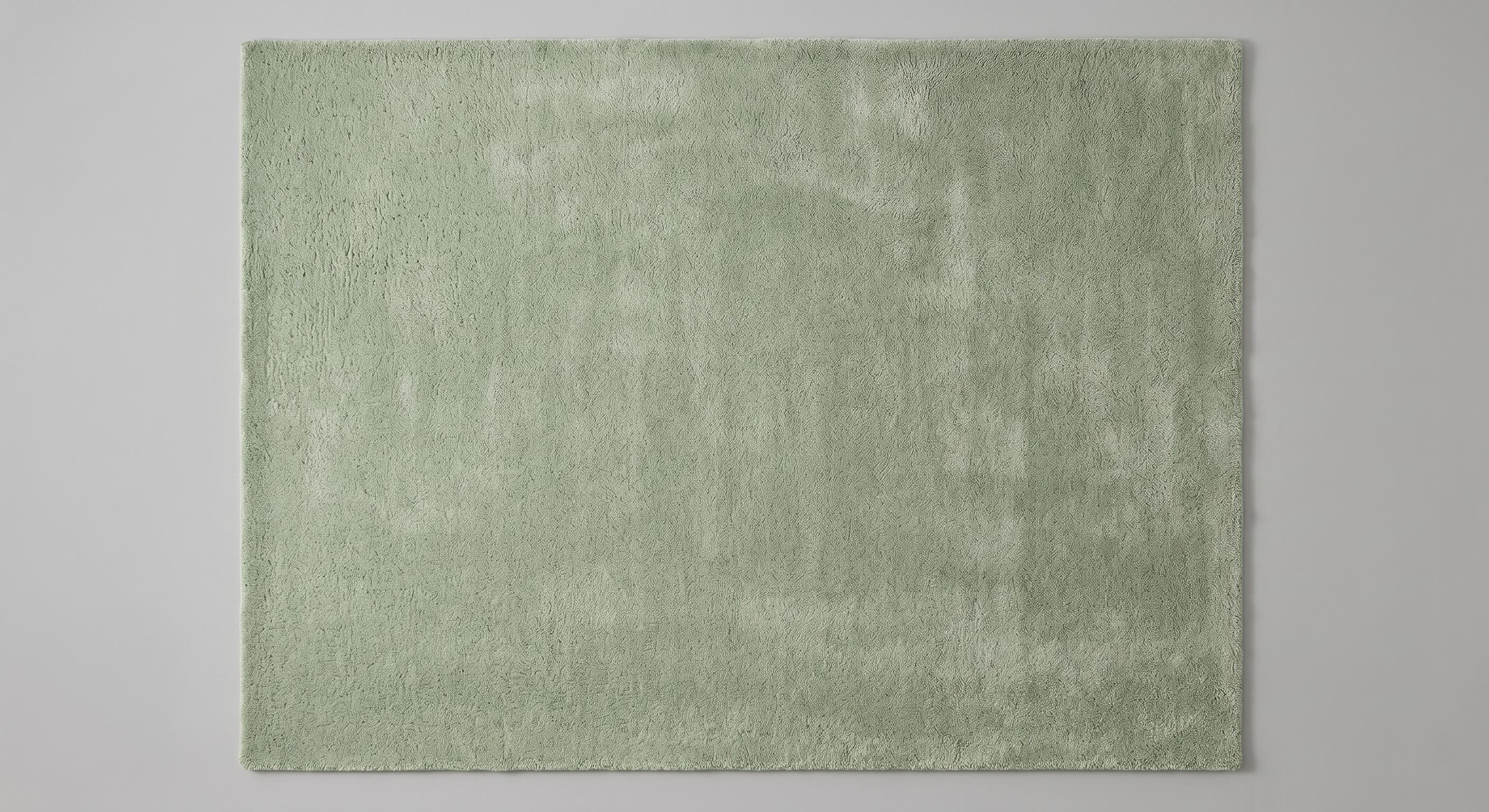 Sage Green Tufted Rug, Handmade Wool Area Rug, Minimalist Modern Rug, Soft Plush Carpet, Living Room Bedroom Decor