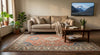 High Quality Hand Knotted Wool Rug, Terracotta Blue Area Rug, Vintage Style Carpet, Traditional Medallion Living Room Rug, Size-12x15,9x12ft