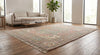 Handmade Pastel Knotted Rug, Handmade Wool Area Rug, Vintage Oushak Style Carpet, Boho Living Room Rug, Soft Pink Green Rug Size-9x12,8x10ft