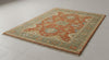 Hand Knotted Oushak Rug, Vintage Wool Area Rug, Terracotta Sage Green Carpet,Bedroom Style Rug, Handmade Living Room Rug, Size- 8x10,12x15ft