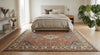 High Quality Hand Knotted Wool Rug, Terracotta Blue Area Rug, Vintage Style Carpet, Traditional Medallion Living Room Rug, Size-12x15,9x12ft