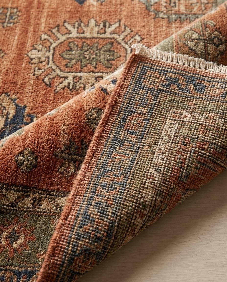 Handmade Knotted Wool Rug, Vintage Tribal Area Rug, Turkish Oushak Style Carpet, Boho Living Room Rug, Custom Size Rug